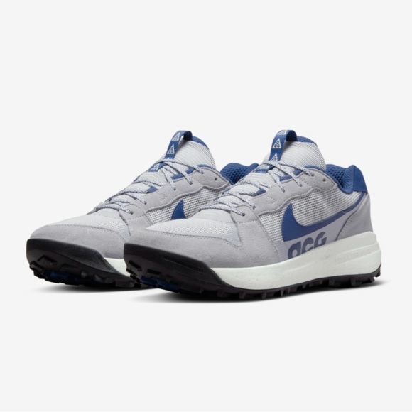 Mens Nike ACG Lowcate Wolf Grey and Navy Size 9.5 - Picture 1 of 13